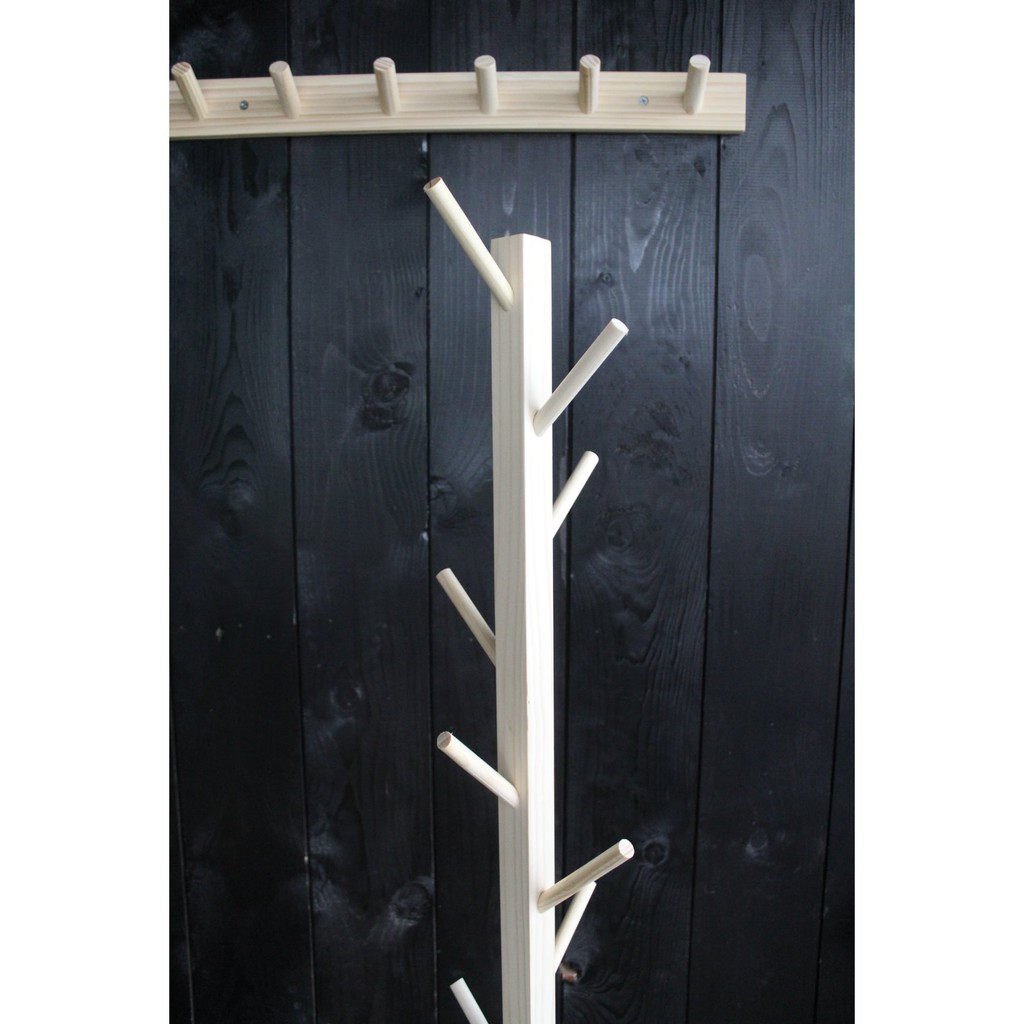 Cây Treo Quần Áo Túi Xách Gỗ Cao Cấp  -Phong Cách Bắc Âu  - Nội Thất Phòng Khách, Phòng Ngủ Bảo Hành 6 Tháng