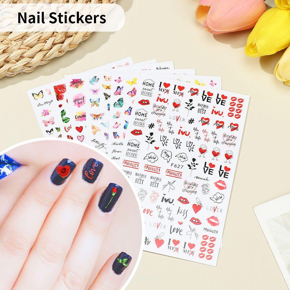 Miếng Dán Trang Trí Móng Tay Hình Hoa Bướm Xinh Xắn