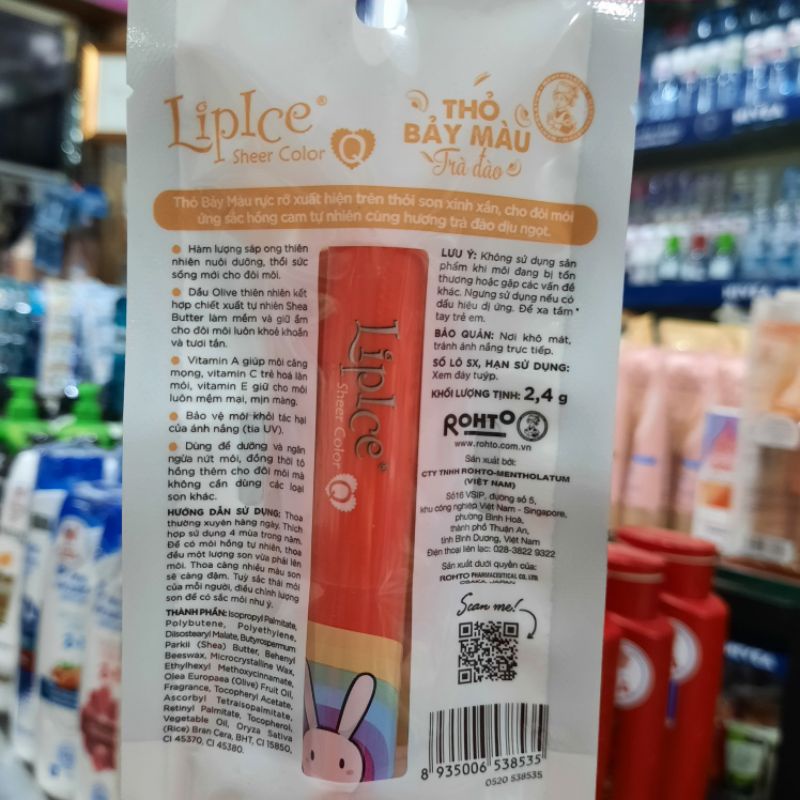 Son  dưỡng Lipice hồng cam 2.4g