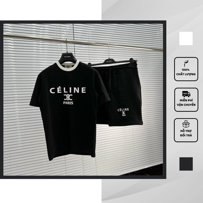 RẺ VÔ ĐỊCH - Bộ đồ nam Celine bộ hè chất liệu thun lạnh co dãn thoáng mát