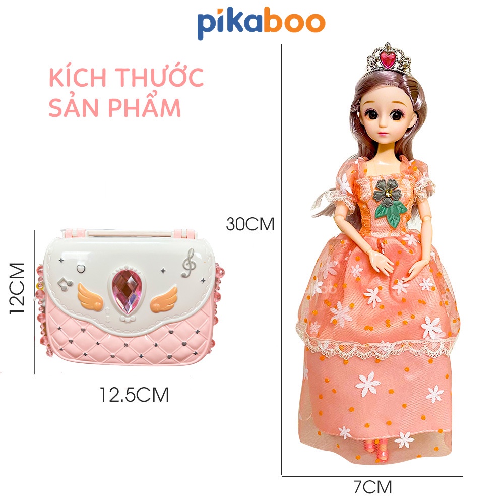 (Summer Sale 50%) Búp bê bé gái cao cấp Pikaboo, mắt 3D, khuôn mặt xinh xắn, chất liệu an toàn (CÒN MÀU TRẮNG)