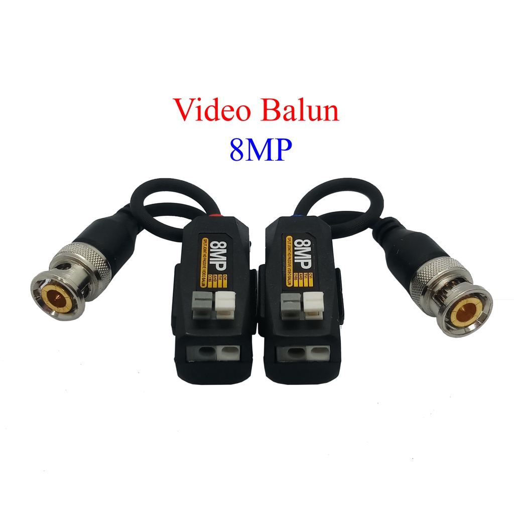 Video balun 8Mp/ 5Mp chống sét dùng để chuyển đổi dây mạng thành cáp đồng trục liền nguồn