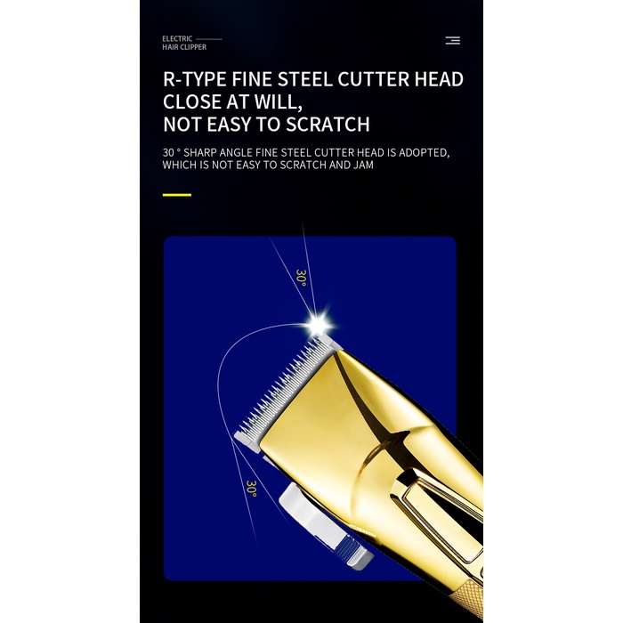 Tông đơ Kemei KM-5096 7000RPM sử dụng điện không dây tạo đường cắt tóc cực chính xác