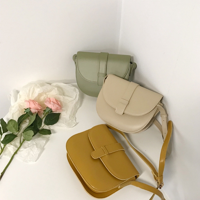 Túi Da Đeo Vai B1260 Màu Trơn Đơn Giản Thời Trang