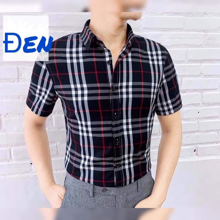 Áo sơ mi nam kẻ BBR cộc tay cao cấp, không nhăn không xù vải mềm thoáng mát thấm hút mồ hôi | BigBuy360 - bigbuy360.vn