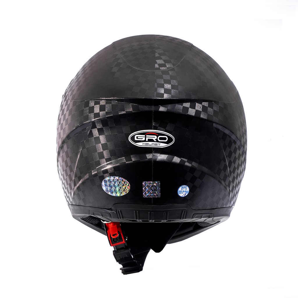 Mũ bảo hiểm fullface GRO ST20 sơn vân Carbon đen siêu chất, mạnh mẽ cho nam - hàng chính hãng