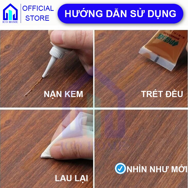 Tuýp keo sơn che khuyết điểm đồ nội thất che khuyết điểm đồ gỗ bong tróc, xước sơn - ICO HOME