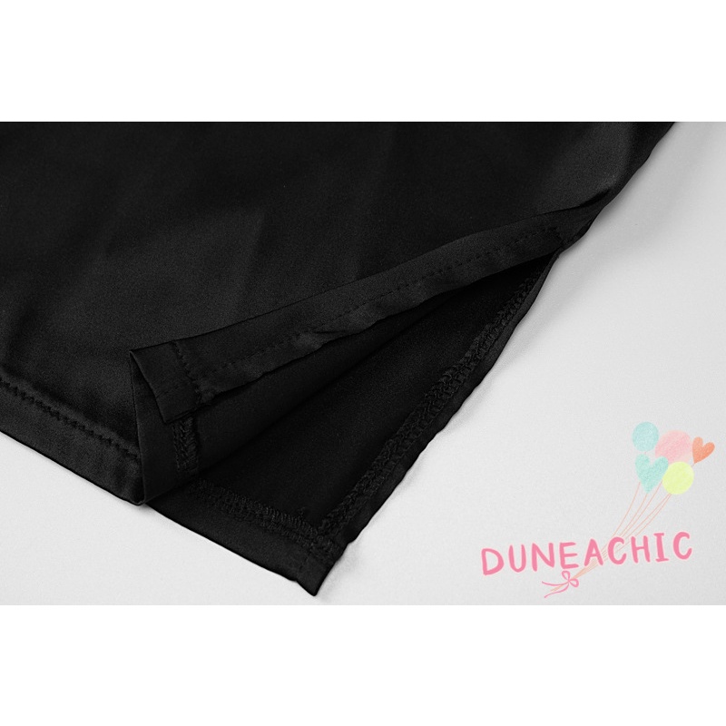 DUNEA Đầm hai dây hở lưng xẻ tà gợi cảm thời trang dành cho nữ