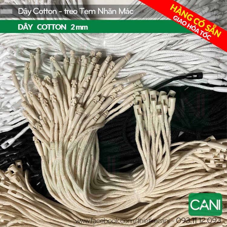 Dây sợi COTTON treo Tag nhãn mác - Loại cao cấp CANI