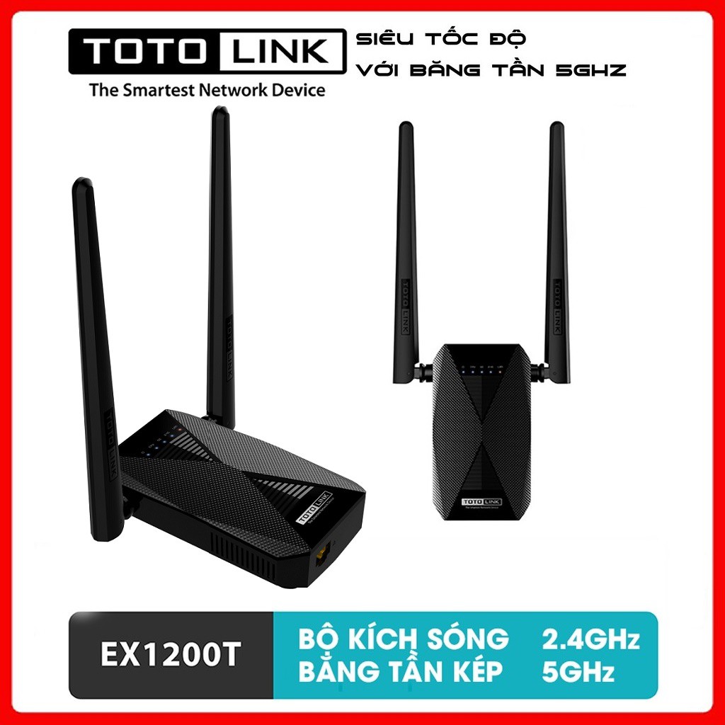 Kích sóng wifi Totolink EX1200T bộ kích wifi băng tần kép AC1200Mpbs - Hàng chính hãng bảo hành 24 tháng | BigBuy360 - bigbuy360.vn