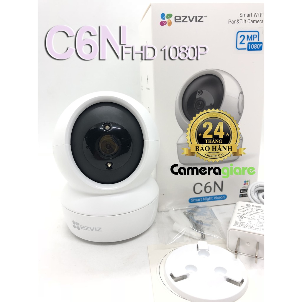 Camera Wifi IP Chính Hãng Ezviz CS-CV246 C6N 1080P (2MP) - Camera Không Dây Trong Nhà Xoay 360, Đàm Thoại Loa 2 Chiều