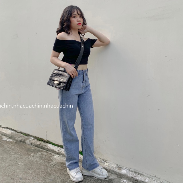 Quần jean cúc viền lưng