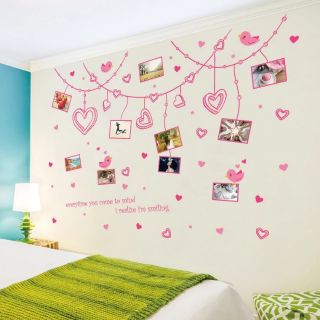 DECAL DÁN TƯỜNG DÂY KHUNG ẢNH TIM