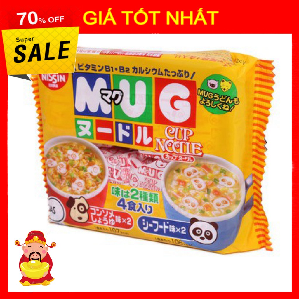 [ GIÁ TỐT NHẤT ]  Combo 3 gói mỳ Mug Nissin Nhật Bản 94g [ HÀNG CHÍNH HÃNG ]