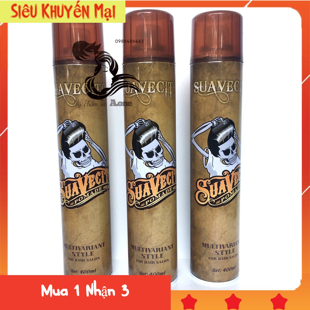 GôM XỊT TÓC GIỮ NẾP TÓC CỨNG SUAVECITO 400ML