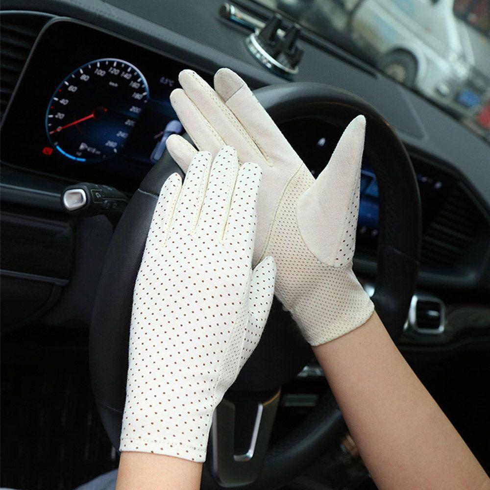 Găng Tay Lái Xe Bằng Cotton Thoáng Khí Chống Trượt Toàn Diện Phong Cách Châu Âu