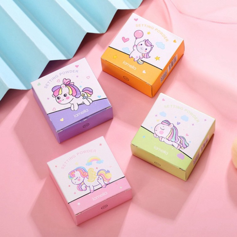 Phấn Phủ ❤️𝑭𝒓𝒆𝒆𝒔𝒉𝒊𝒑❤️ Phấn Phủ Kiềm Dầu Dạng Bột Lameila Angel Horse Setting Powder