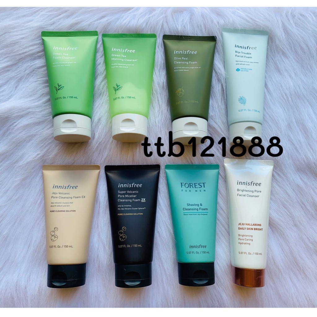 [MẪU MỚI] SỮA RỬA MẶT INNISFREE 150ML [Bija - Volcanic - Green Tea]