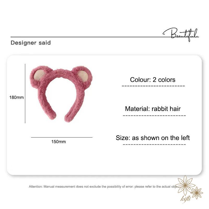 Băng Đô Cài Tóc Hình Gấu / Dâu Tây Bằng Lông Nhung Dễ Thương Xinh Xắn