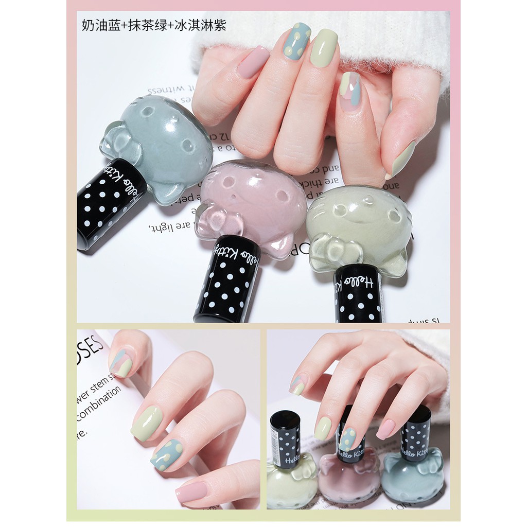 Sơn Móng Tay Tia Uv Nhanh Khô Hình Hello Kitty Dễ Thương Cho Phụ Nữ Mang Thai