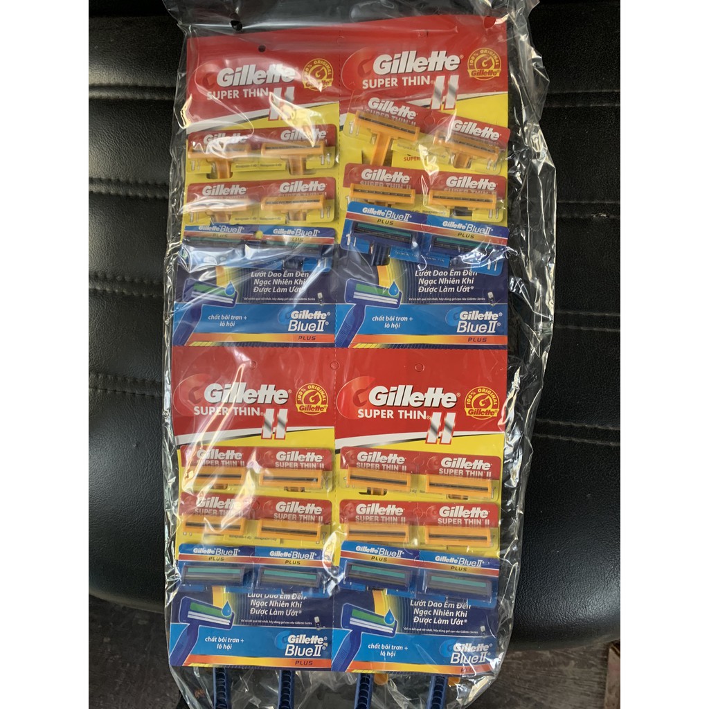 SET 24 CÂY DAO CẠO VÀNG GILLET