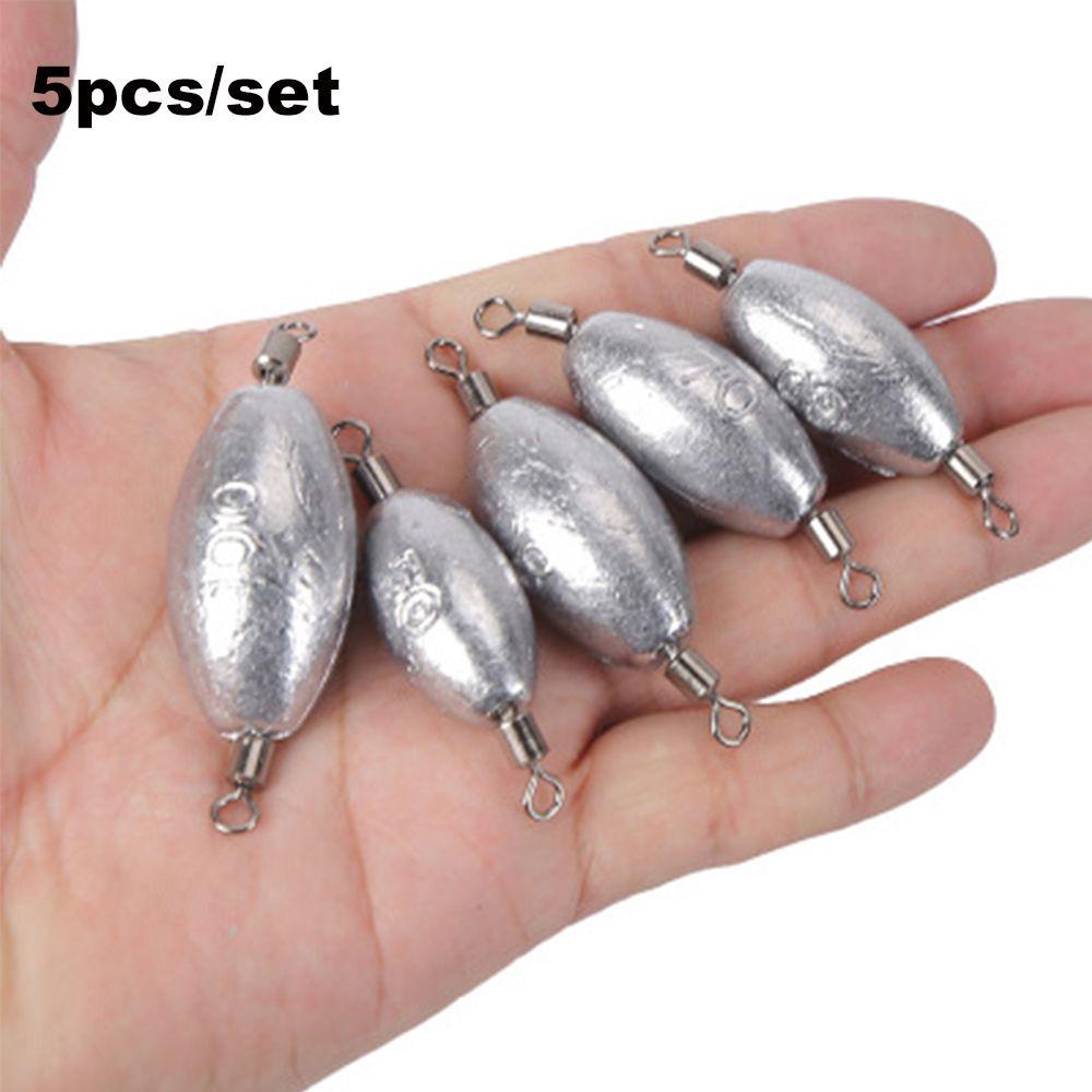 Bộ 5 Chì Câu Cá Hình Tròn Chống Rơi Chuyên Dụng
