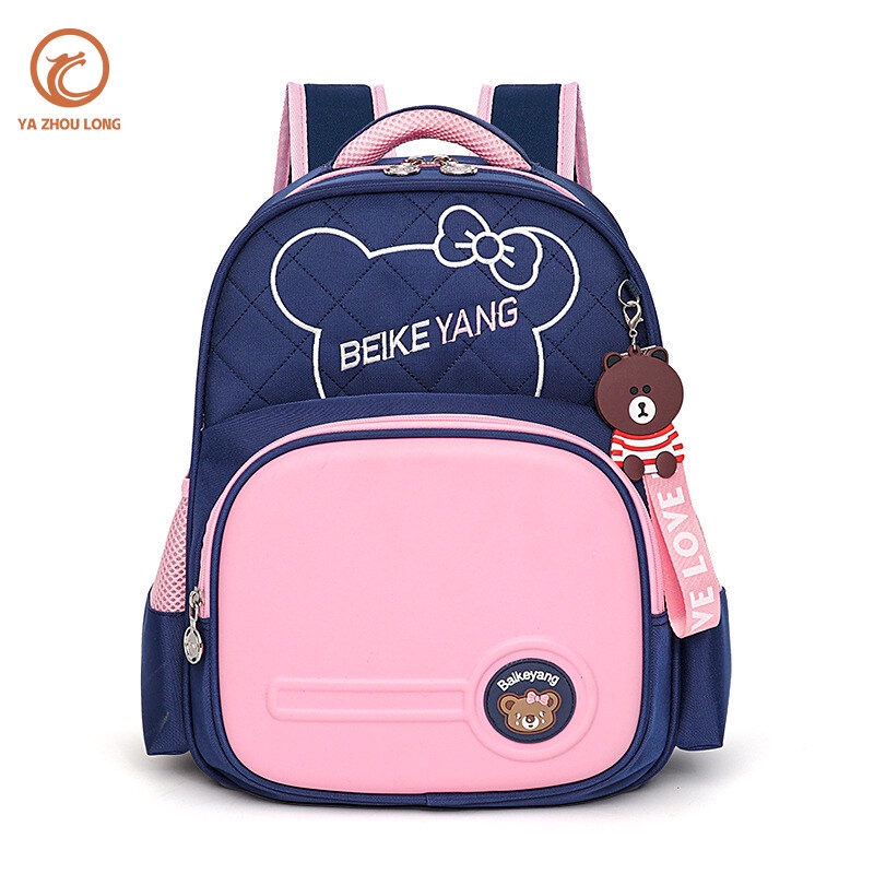 Menas Ba Lô Trẻ Em Thiết Kế Đơn Giản Màu Sắc Tương Phản Để Giảm Cân Bảo Vệ Cột Sống