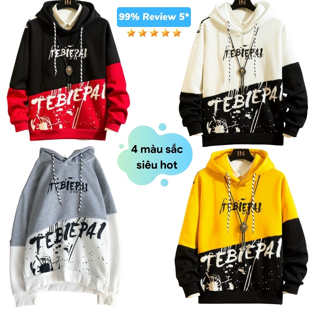 Áo Hoodie ❤️ Áo khoác nỉ KN22 trần bông 2 lớp phối 2 màu, form unisex nam nữ trẻ trung