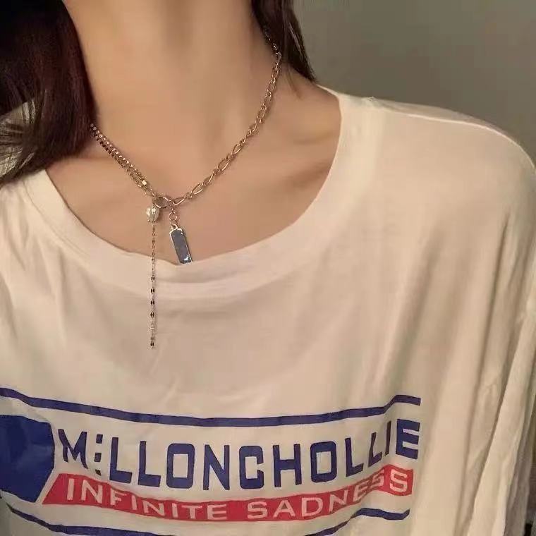Mới Vòng cổ Thép Titan Phong Cách Hiphop Cá Tính Cho Nữ