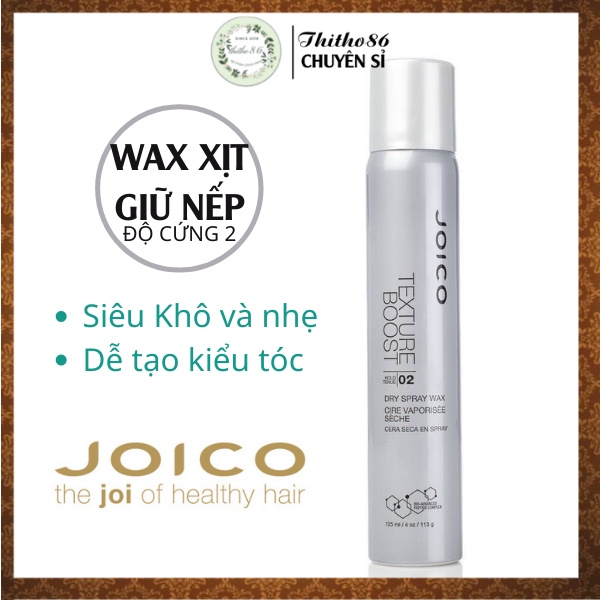 Gôm Xịt Tạo Kiểu và Giữ Nếp Tóc JOICO Texture Boost Dry Spray Wax 125ml - Độ Cứng 02