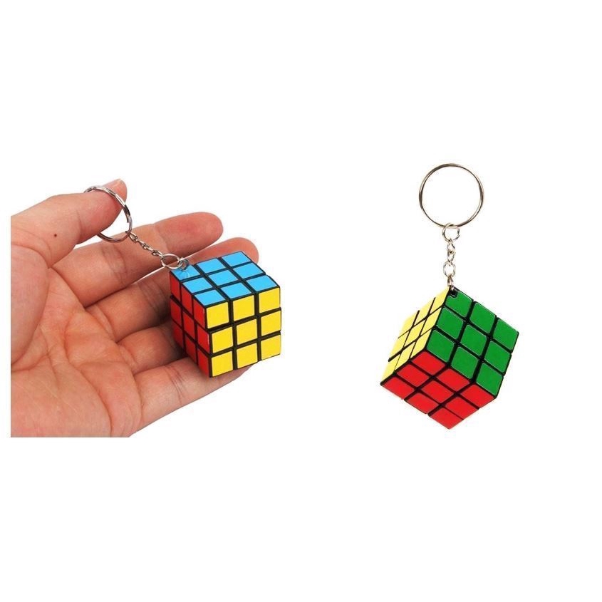 Móc khóa hình khối rubik mini sáng tạo xinh xắn