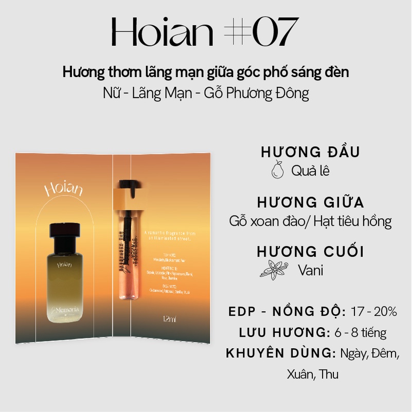 (Qùa tặng không bán) Nước hoa Hàn Quốc De Memoria Minisize 1,2ml - BST Ký Ức Bất Tận, Mùi Hương Phương Đông Lắng Đọng