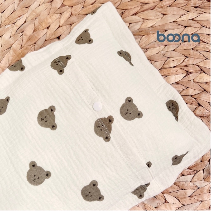 Gối xô Muslin Boona ruột bông mềm đẹp cho bé yêu