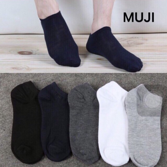 tất cổ ngắn nam nữ muji xuất nhật