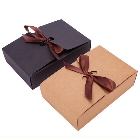 Hộp giấy Kraft đựng bánh kẹo làm thủ công có nhiều kích thước trang trí đa ứng dụng
