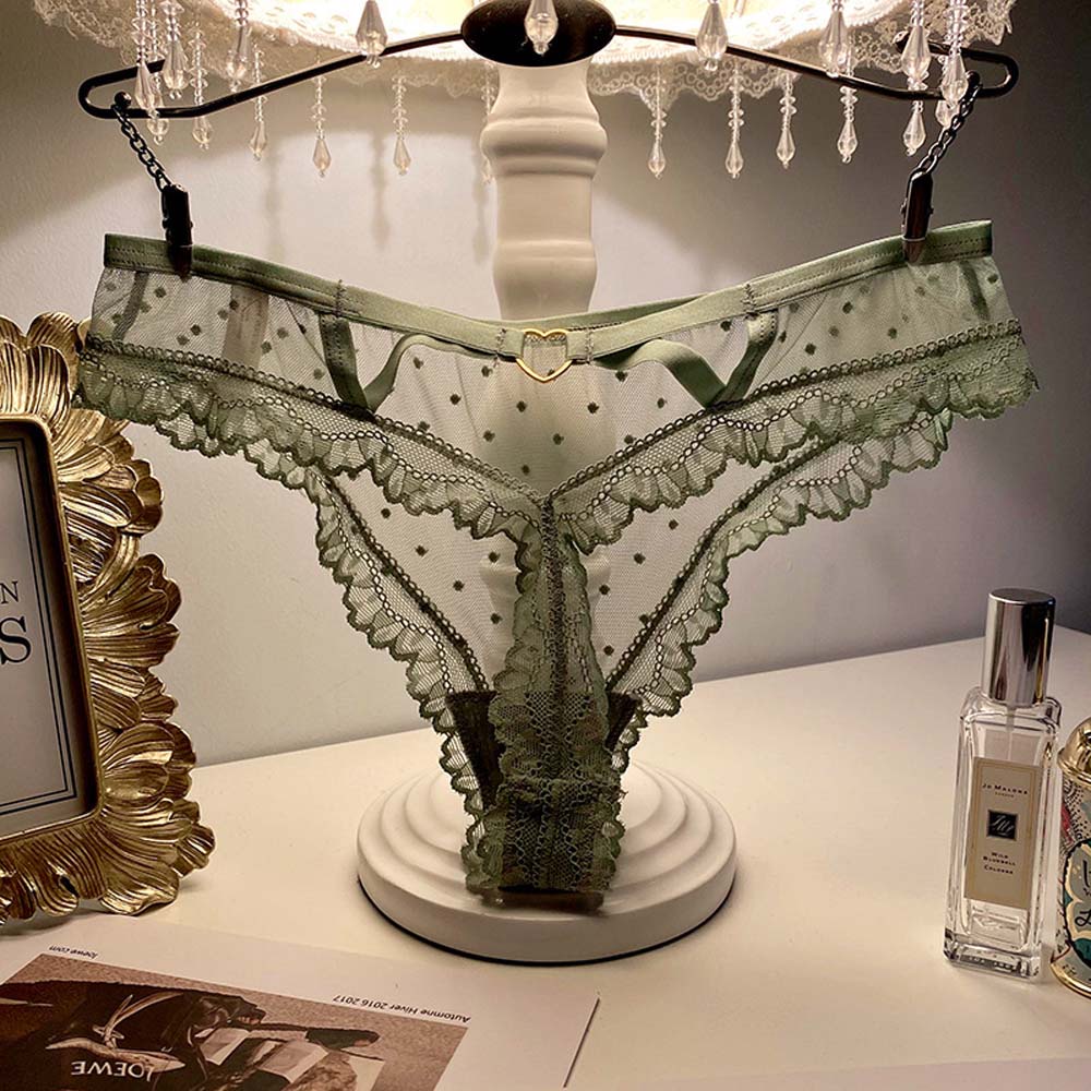 Quần Lót Cotton Lưng Thấp Phối Ren Quyến Rũ Dành Cho Nữ