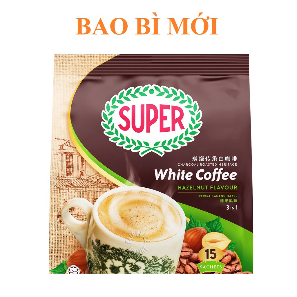 Cà phê trắng Super White Coffee 3 in 1 - Hazelnut