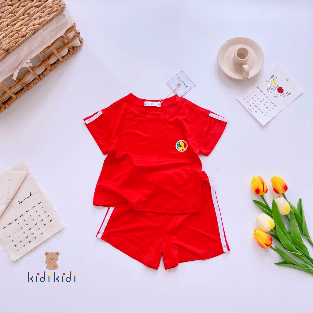 Bộ ngắn thun lạnh viền Bigbaby, chất thun lạnh mềm mát thoải mái cho bé 8-27KG