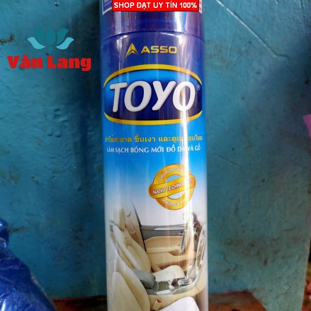 Chai xịt bóng Toyo Thái Lan 500ml, bình xịt bóng da, gỗ, nội thất ô tô - Chính Hãng