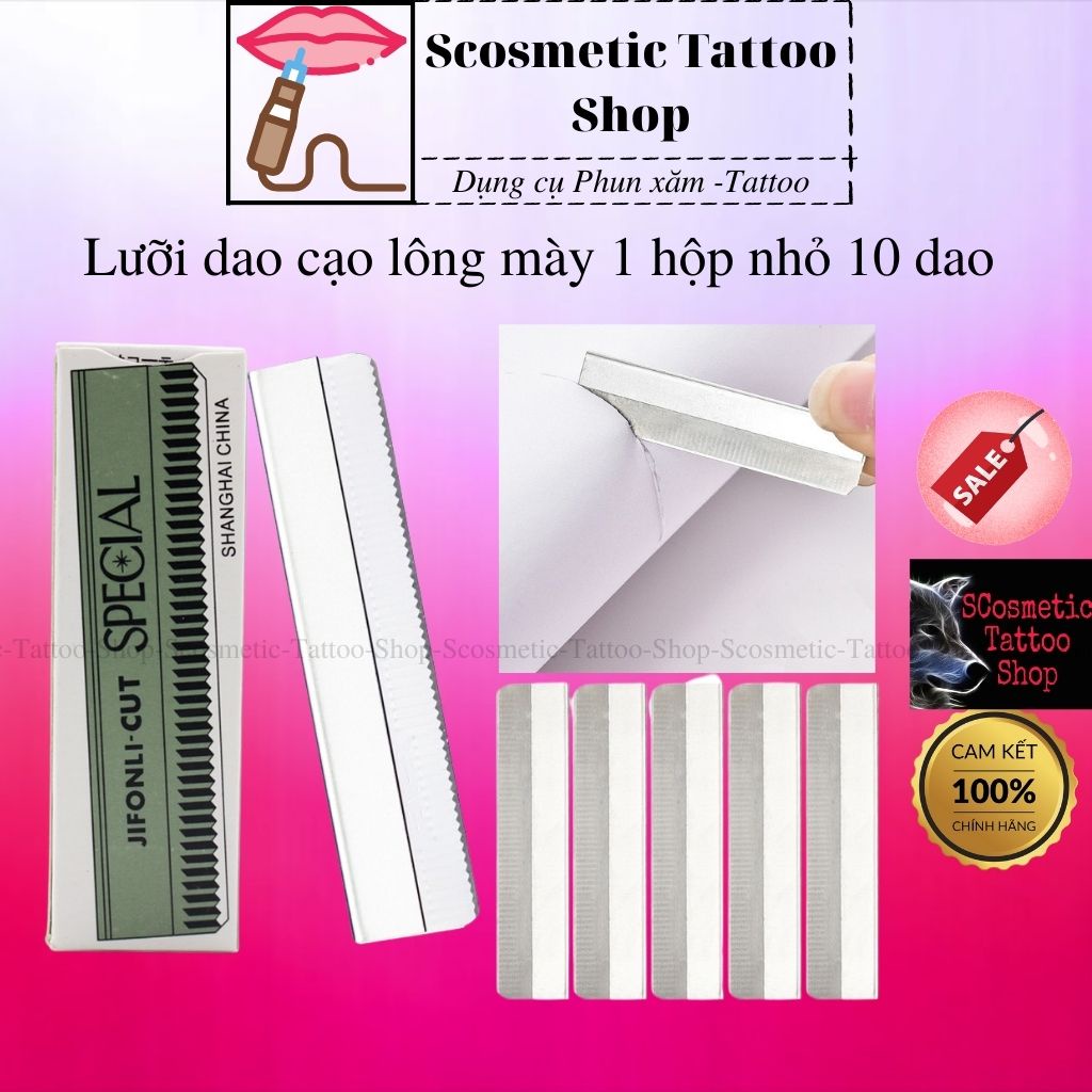 Lưỡi Dao Cạo Lông Mày Super Feather Cut Special Platinum Coated Edge, Dao Cạo Giọt Chì Xé Tiện Ích Trong Gia Đình Spa