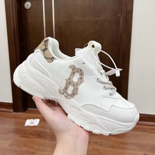 Giày Sneaker Thể Thao MLB Môn Heel Boston Chữ B Nâu-Ảnh Thật