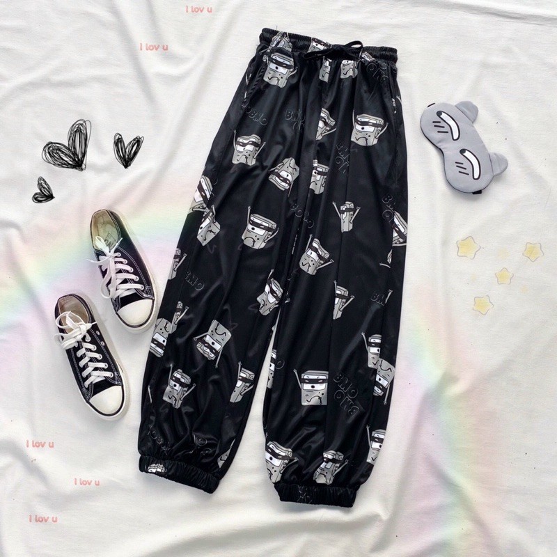 [Mã FATHANG5 giảm 10K đơn 50K] QUẦN JOGGER CARTOON PANT UNISEX, QUẦN HOẠT HÌNH CARTOON DÀI ỐNG RỘNG LƯNG THUN BO LAI