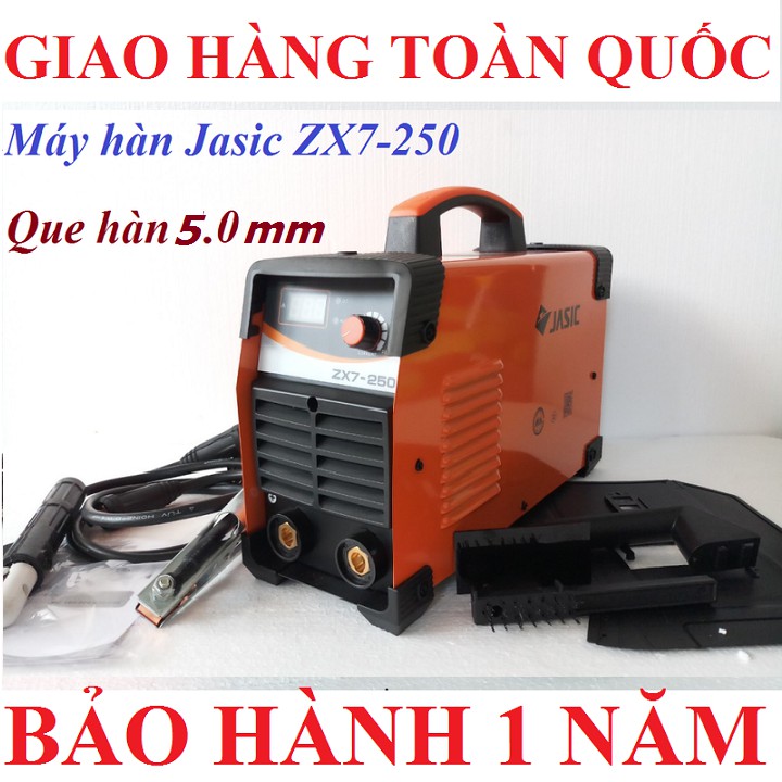 MÁY HÀN JASIC 250A - XÁC TO- HÀN QUE 5.0 ly