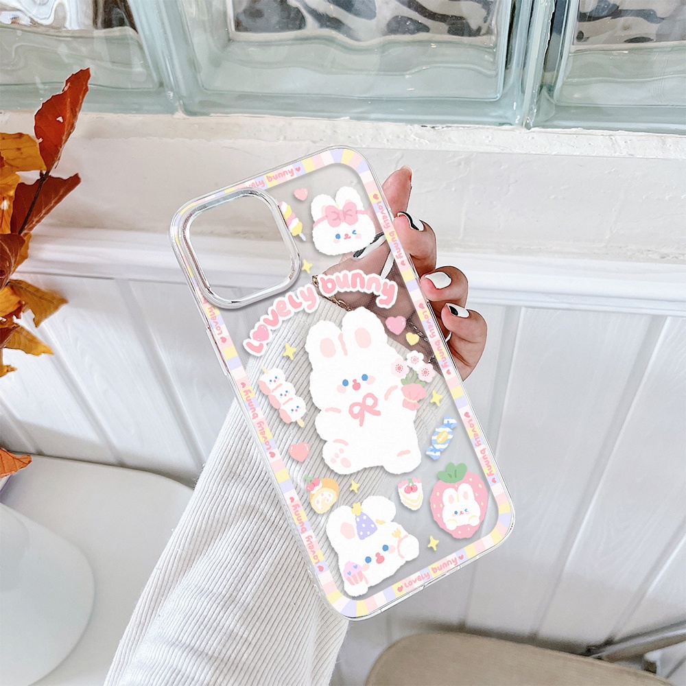 Ốp Điện Thoại Tpu Mềm Chống Sốc In Hình Gấu Thỏ Cho iPhone 11 12 13 pro max XS X XR XSMax 7 8 6 6s plus 5 4 SE 2020