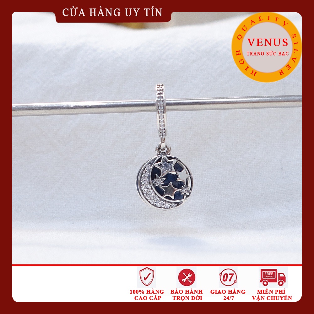 [Charm bạc 925 cao cấp] Charm treo trăng sao- Mã sản phẩm VENUSTTS