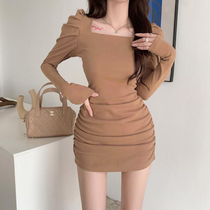 Đầm Hàn Quốc Mùa Thu Ngắn Gợi Cảm Mới Cho Nữ