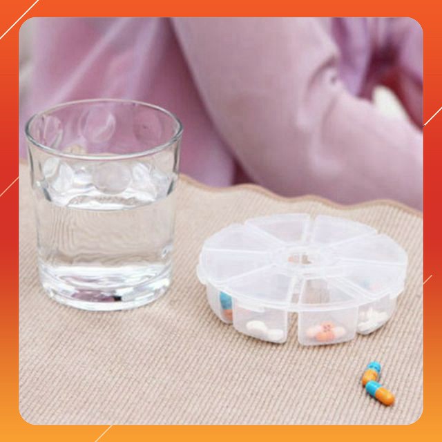 Hộp Đựng Thuốc, Vật Dụng 8 Ngăn Tiện Dụng