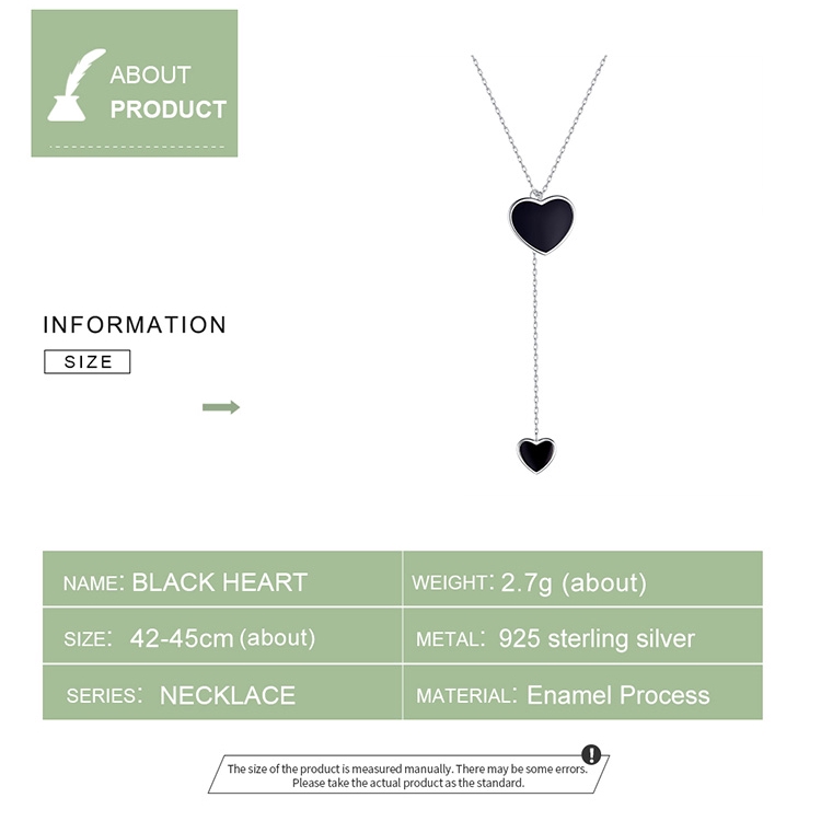 BAMOER Vòng cổ Bạc 925 Mặt Hình Chữ Y Đôi Thời Trang Cho Nữ