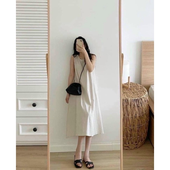 Váy ba lỗ dáng suông - Váy babydoll sát nách hottrend