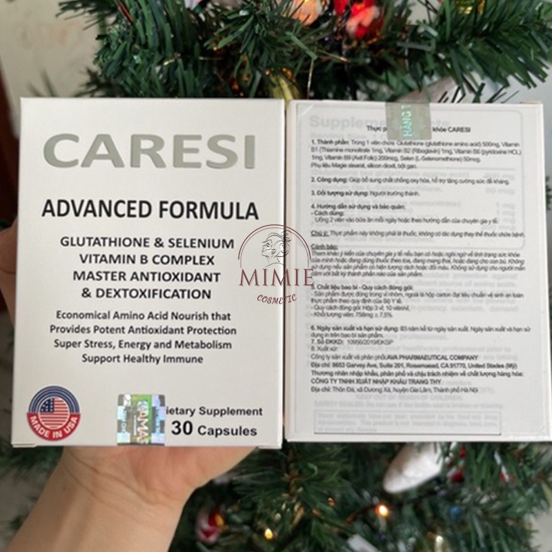 [CHÍNH HÃNG] VIÊN UỐNG CARESI ADVANCED FORMULA TRẮNG DA, MỜ NÁM, CHỐNG LÃO HÓA